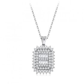 Yetkin Diamond 0.80 Karat Pırlanta Baget Kolye