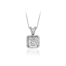 Yetkin Diamond 0.80 Karat Pırlanta Baget Kolye
