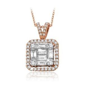 Yetkin Diamond 0.80 Karat Pırlanta Baget Kolye