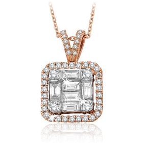 Yetkin Diamond 0.80 Karat Pırlanta Baget Kolye