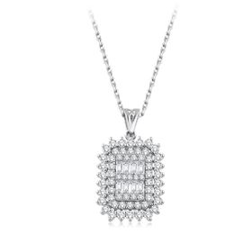 Yetkin Diamond 0.80 Karat Pırlanta Baget Kolye