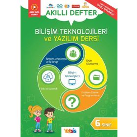 Yetsis Yayınları - 6.Sınıf Akıllı Defter Bilişim Teknolojileri ve Yazılım Dersi