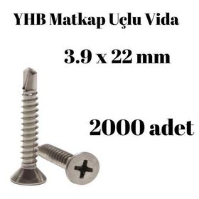 Yhb 3.9x22 2000 Adet Matkap Uçlu Vida