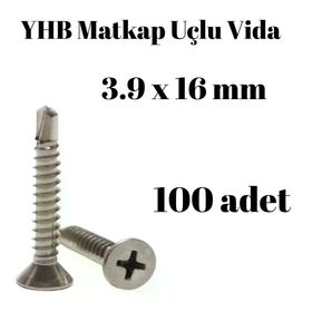 Yhb 3,9x16 cm 100'lü Paket Matkap Uçlu Vida