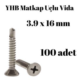 Yhb 3,9x16 cm 100'lü Paket Matkap Uçlu Vida