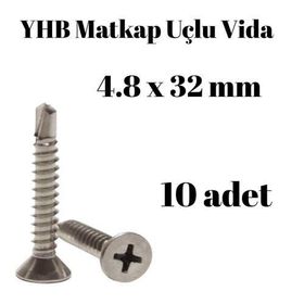 Yhb 4.8x32 mm 10 Adet Matkap Uçlu Vida
