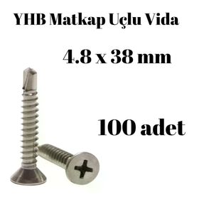Yhb 4.8X38 mm 100'lü Paket Matkap Uçlu Vida