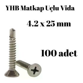 Yhb 4,2x25 mm 100'lü Paket Matkap Uçlu Vida