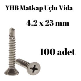 Yhb 4,2x25 mm 100'lü Paket Matkap Uçlu Vida
