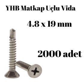 Yhb 4,8x19 mm 2000'li Paket Matkap Uçlu Vida