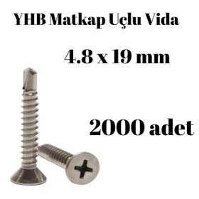 Yhb 4,8x19 mm 2000'li Paket Matkap Uçlu Vida