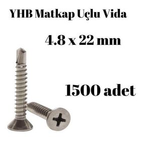 Yhb 4,8x22 mm 1500'lü Paket Matkap Uçlu Vida