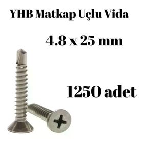 Yhb 4,8x25 mm 1250'li Paket Matkap Uçlu Vida