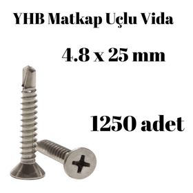 Yhb 4,8x25 mm 1250'li Paket Matkap Uçlu Vida
