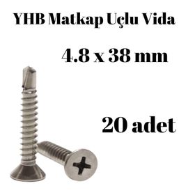 Yhb 4,8x38 mm 20'li Paket Matkap Uçlu Vida