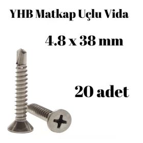Yhb 4,8x38 mm 20'li Paket Matkap Uçlu Vida