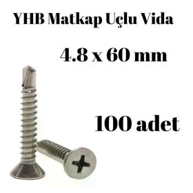Yhb 4,8x60 mm 100'lü Paket Matkap Uçlu Vida