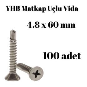 Yhb 4,8x60 mm 100'lü Paket Matkap Uçlu Vida