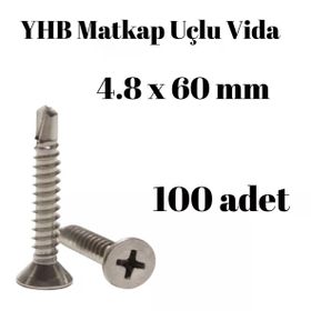 Yhb 4,8x60 mm 100'lü Paket Matkap Uçlu Vida