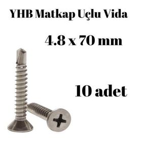 Yhb 4,8x70 mm 10'lu Paket Matkap Uçlu Vida