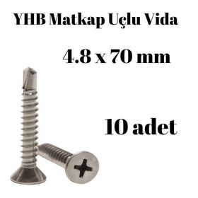 Yhb 4,8x70 mm 10'lu Paket Matkap Uçlu Vida