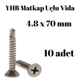 Yhb 4,8x70 mm 10'lu Paket Matkap Uçlu Vida