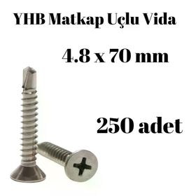 Yhb 4,8x70 mm 250'li Paket Matkap Uçlu Vida