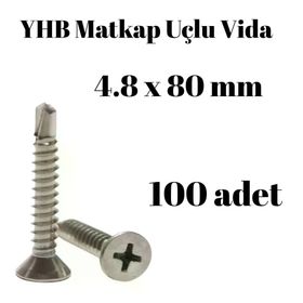 Yhb 4,8x80 mm 100'lü Paket Matkap Uçlu Vida