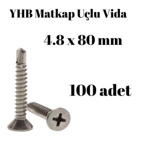 Yhb 4,8x80 mm 100'lü Paket Matkap Uçlu Vida