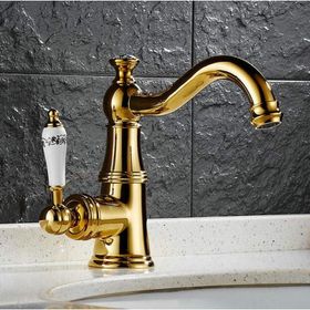 YHSGY‎ B07VT71S4D Sert Pirinç Elmas Tek Saplı Lavabo Musluğu