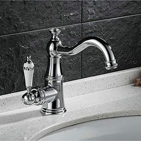YHSGY‎ B07VT71S4D Sert Pirinç Elmas Tek Saplı Lavabo Musluğu