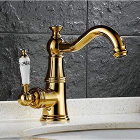 YHSGY‎ B07VT71S4D Sert Pirinç Elmas Tek Saplı Lavabo Musluğu