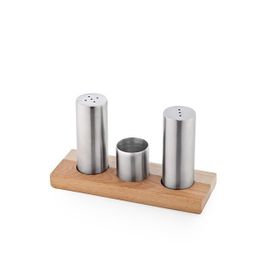 Yiğitsan No.2 1028100 Renkli Tuzluk Set Ahşap Dizayn Metal Tuzluk Kürdanlık Seti