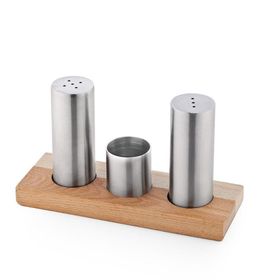 Yiğitsan No.2 1028100 Renkli Tuzluk Set Ahşap Dizayn Metal Tuzluk Kürdanlık Seti