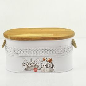 Yıldıray Metal Ahşap Kapaklı Ekmeklik