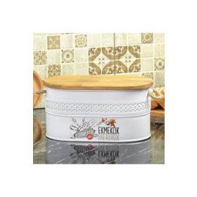 Yıldıray Metal Ahşap Kapaklı Ekmeklik