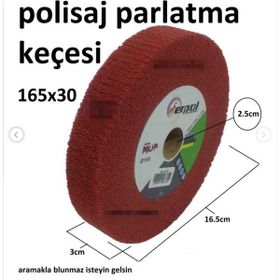 Yıldırım 165'lik Kırmızı Gümüş Sarı Parlatıcı Cila Keçesi