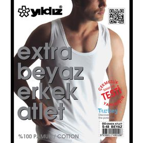 Yıldız 00 Süprem Beyaz Erkek Atlet