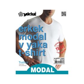 Yıldız 150 Beyaz 3'lü V Yaka Erkek T-Shirt