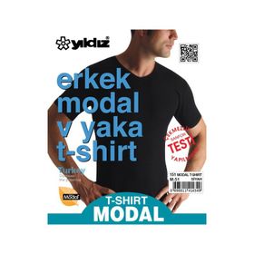 Yıldız 151 Siyah 3'lü V Yaka Erkek T-Shirt