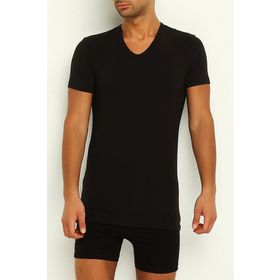 Yıldız 151 V Yaka Siyah Erkek T-Shirt
