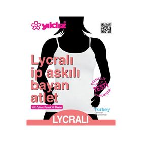Yıldız 2170 3'lü İp Askılı Likralı Kadın Atlet
