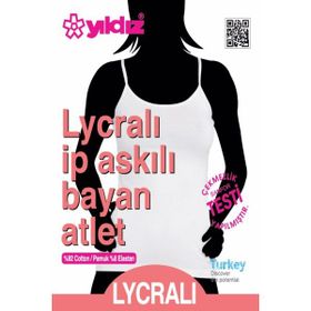 Yıldız 2174 3'lü İp Askılı Likralı Kadın Atlet