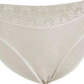 Yıldız 3523 Ekru 12 Adet Kadın Likralı Beli Dantelli Bikini Külot