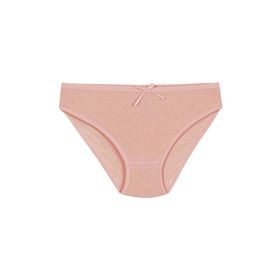 Yıldız 3573 Pudra 12 Adet Kadın Ribana Kalpli Bikini Külot