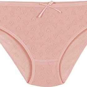 Yıldız 3573 Pudra 12 Adet Kadın Ribana Kalpli Bikini Külot