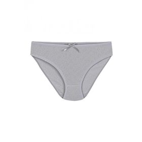Yıldız 3574 Gri 12 Adet Kadın Ribana Kalpli Bikini Külot
