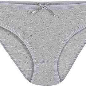 Yıldız 3574 Gri 12 Adet Kadın Ribana Kalpli Bikini Külot
