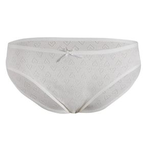 Yıldız 3577 Ekru 12 Adet Kadın Kalpli Ribana Bikini Slip Külot