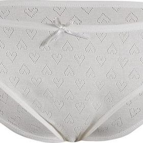 Yıldız 3577 Ekru 12 Adet Kadın Kalpli Ribana Bikini Slip Külot